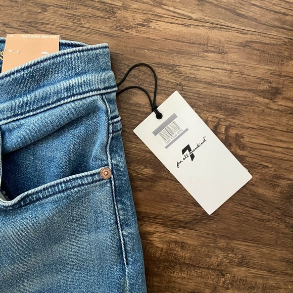 7 for all mankind high waist slim kick jeans - Picture 4 of 10